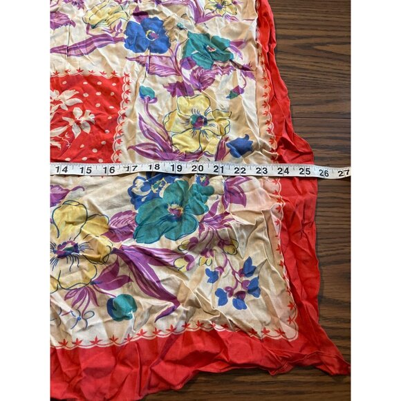 Set of six square and rectangle vintage scarves - Picture 3 of 16